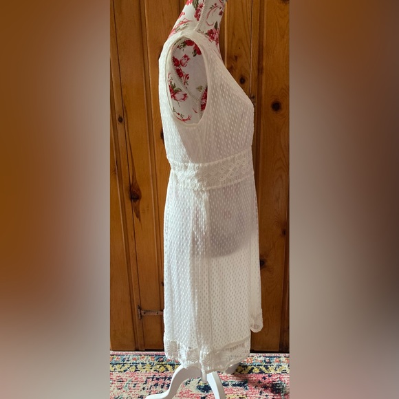 Max Studio Ivory Lace Overlay Dress - SZ XL - Picture 4 of 8